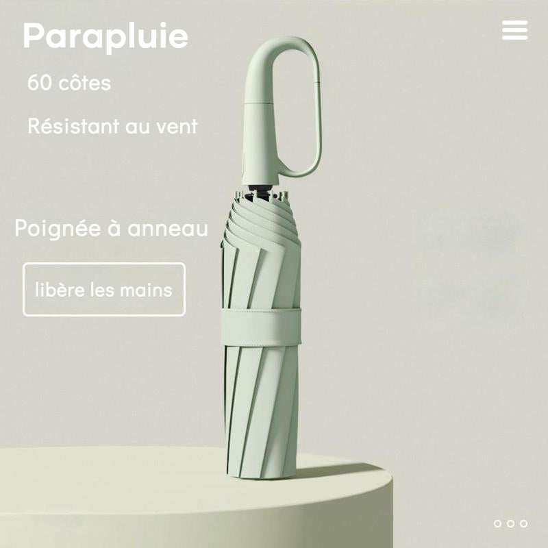 Parapluie renforcé coupe-vent à boucle créative