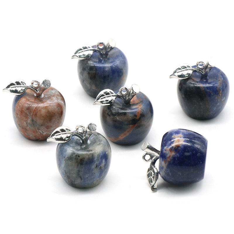 Pierre porte-bonheur en forme de pomme