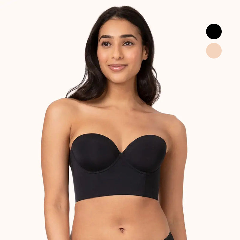 Soutien-gorge sans bretelles Ă  dos bas