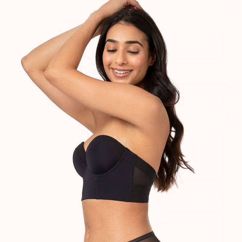 Soutien-gorge sans bretelles Ă  dos bas