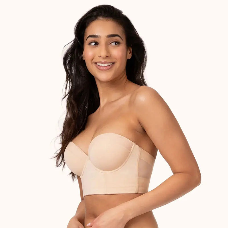 Soutien-gorge sans bretelles Ă  dos bas