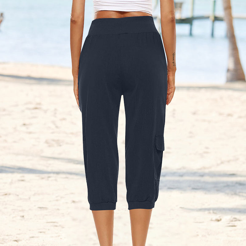 Pantalon Cargo Ă  Cordon de Serrage pour Femmes