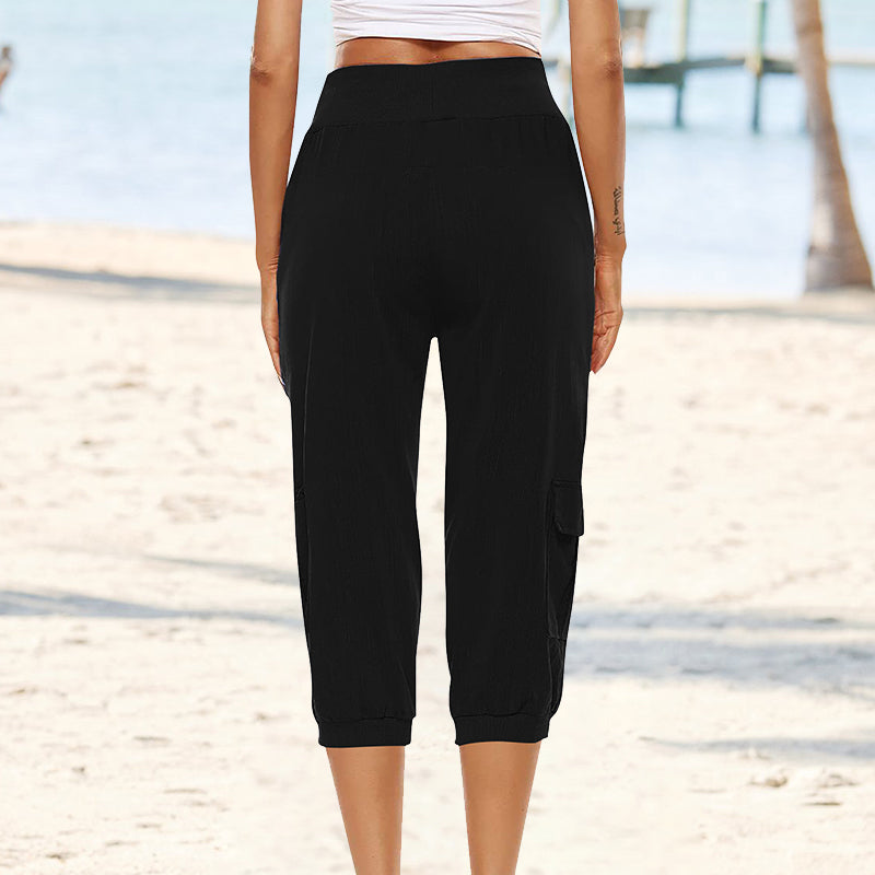 Pantalon Cargo Ă  Cordon de Serrage pour Femmes