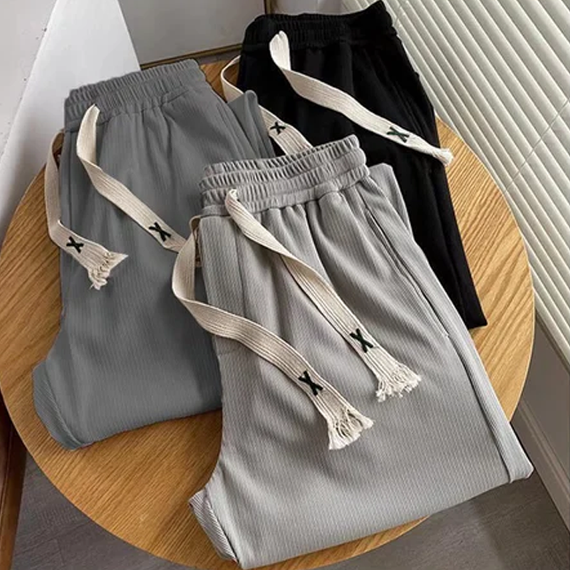 Pantalon ample en soie glacée