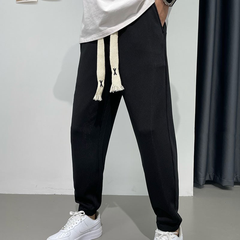 Pantalon ample en soie glacée