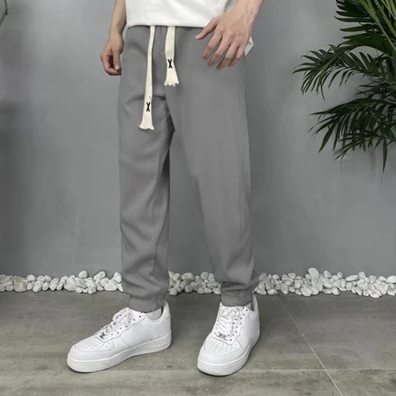 Pantalon ample en soie glacée