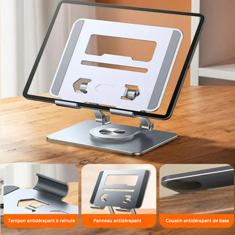 Support rotatif pour ordinateur portable en alliage d'aluminium