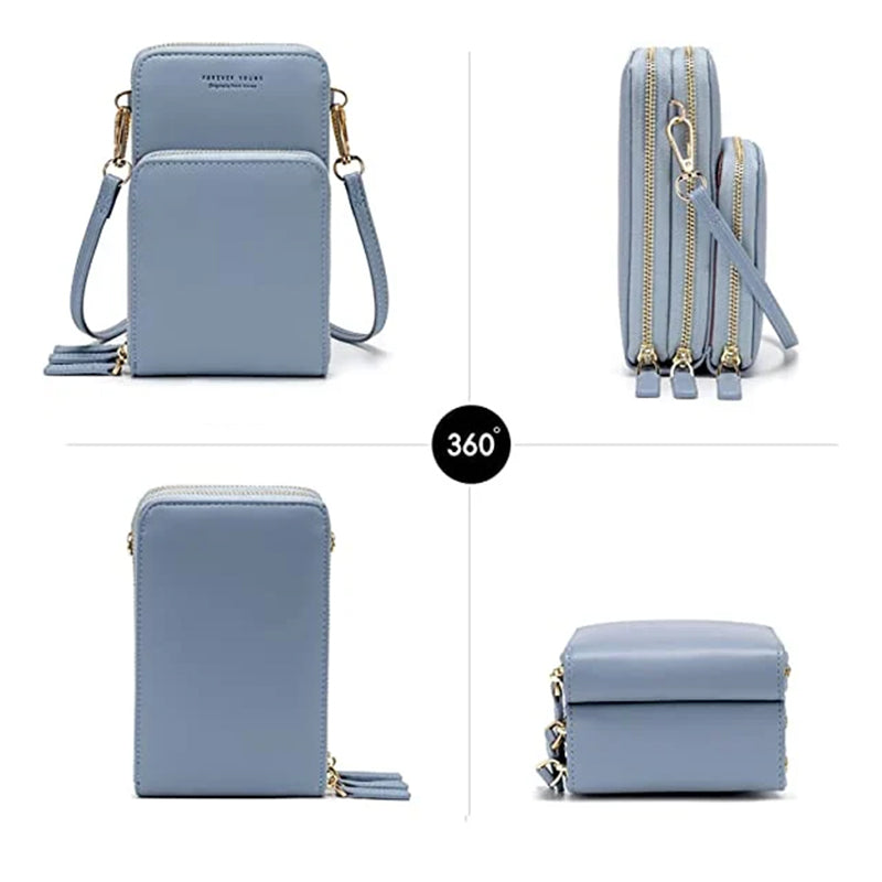 Kleine crossbodytas van leer