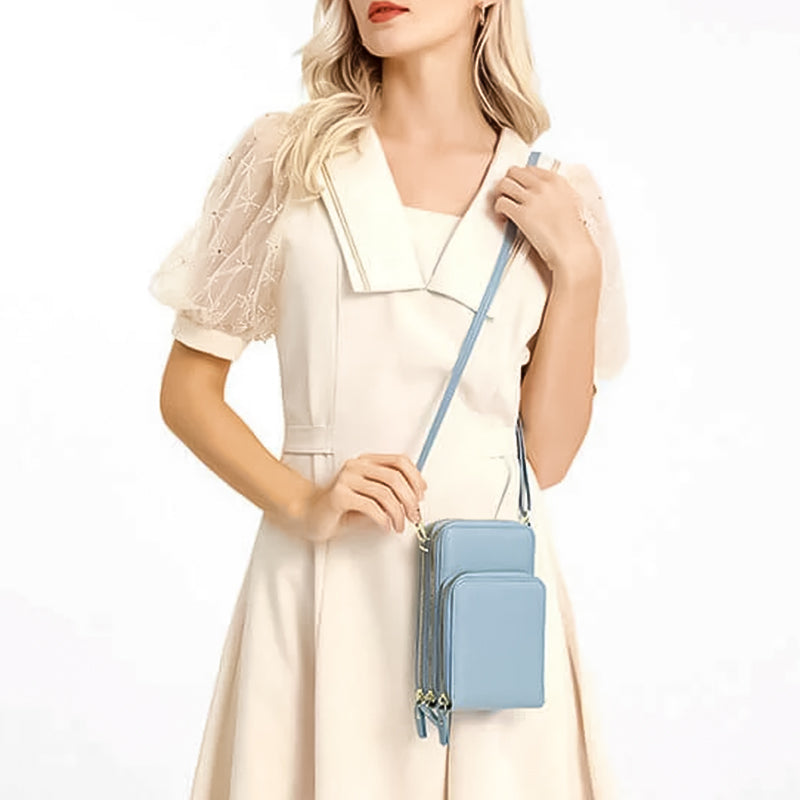 Kleine crossbodytas van leer