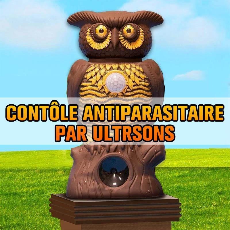 Répulsif Antiparasitaire par Ultrasons en Forme de Hibou (3 pièces)
