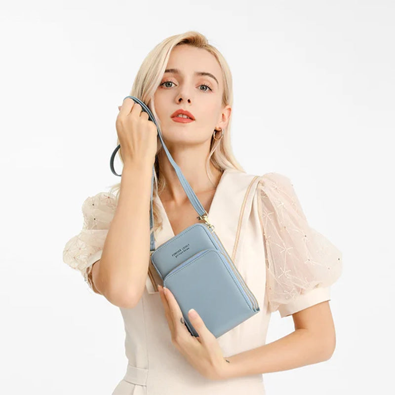 Kleine crossbodytas van leer