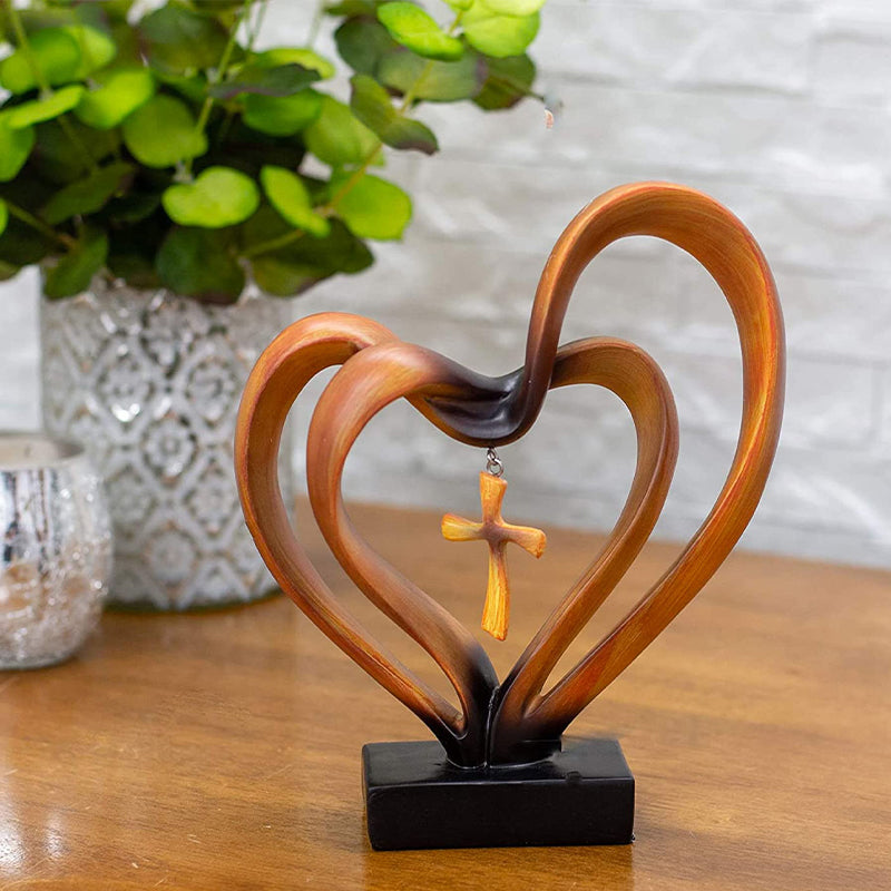 Pâques Jésus Coeurs Entrelacés Croix