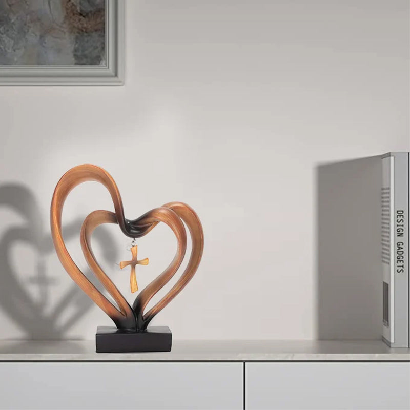 Pâques Jésus Coeurs Entrelacés Croix