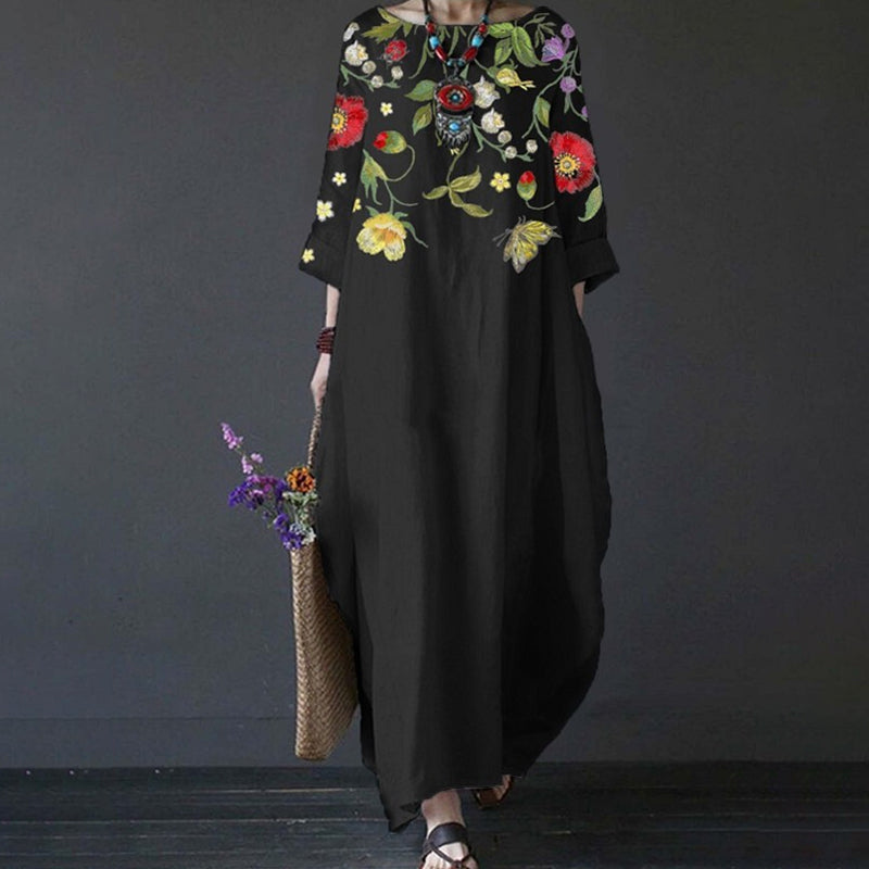 Robe jupe longue à imprimé ample