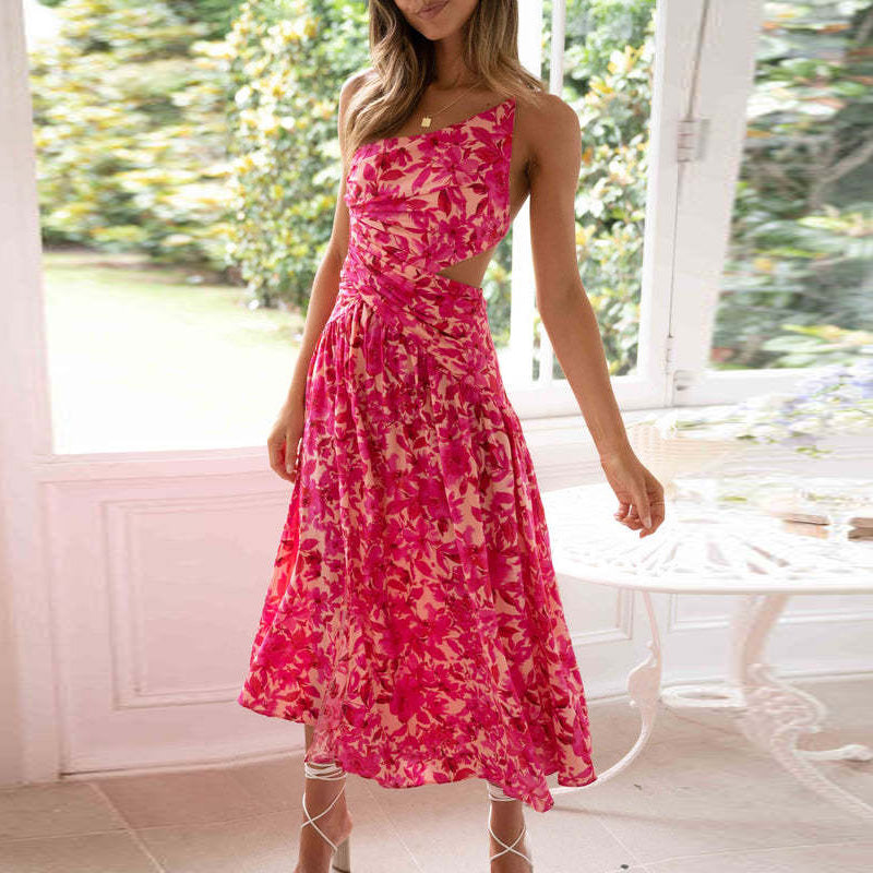 Robe Ă  Ourlet Ouvert Sans Manche et Sans Dos