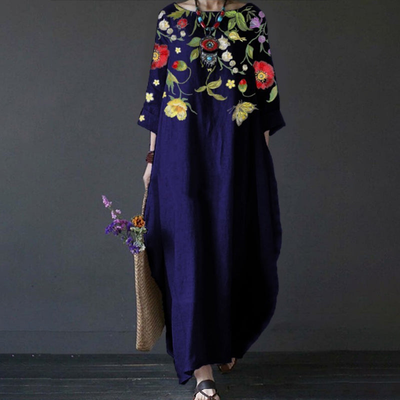 Robe jupe longue à imprimé ample