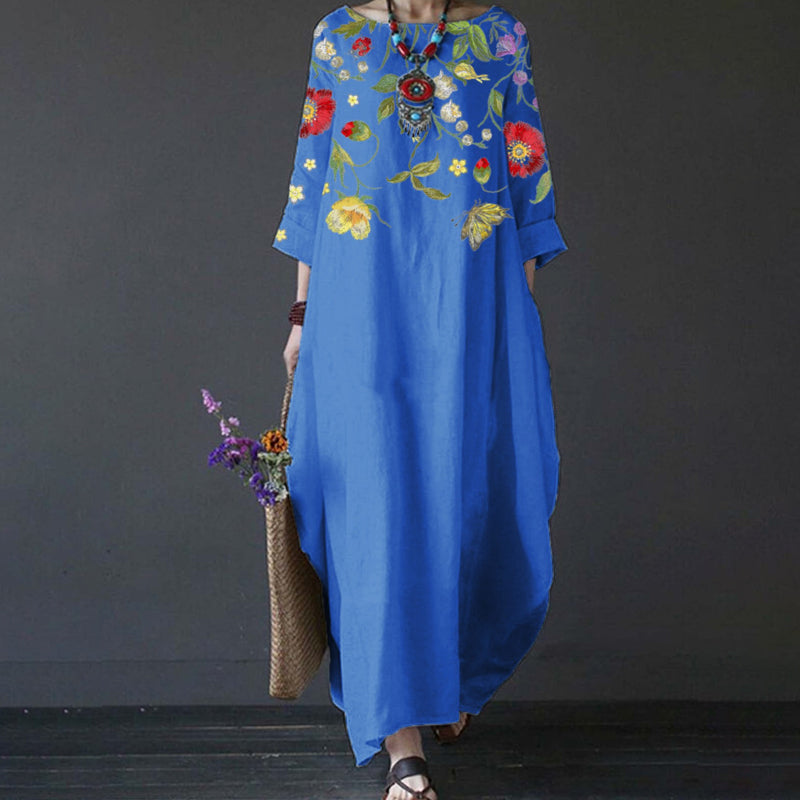 Robe jupe longue à imprimé ample