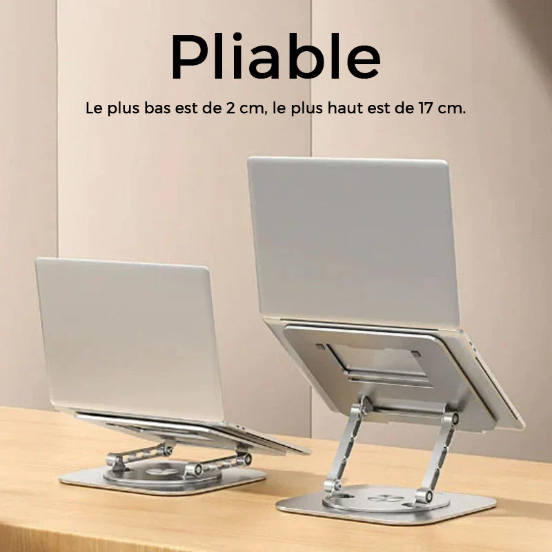 Support rotatif pour ordinateur portable en alliage d'aluminium