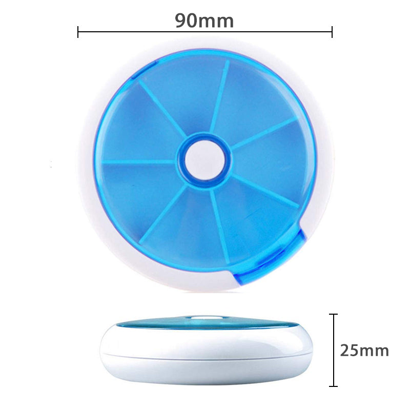 Pilulier Rond Portable Hebdomadaire