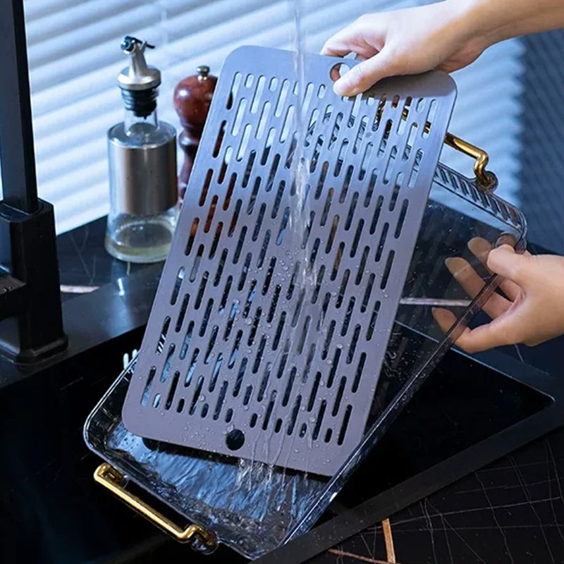 Plateau à thé drainant de luxe léger