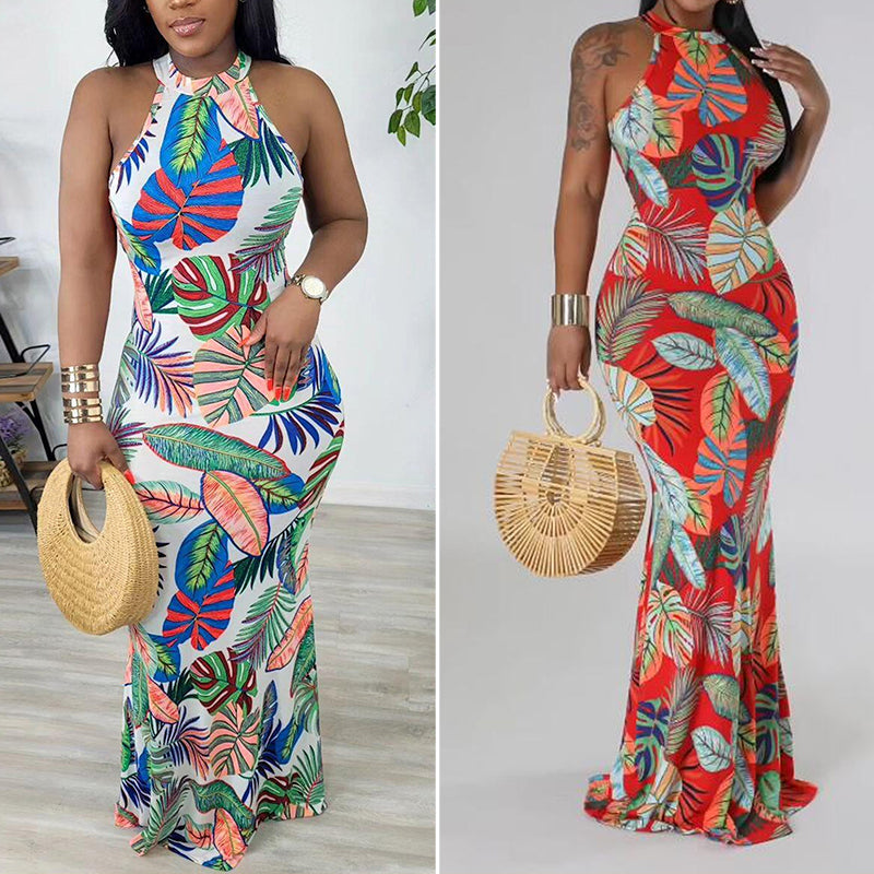 Robe d'impression florale de simplicité décontractée