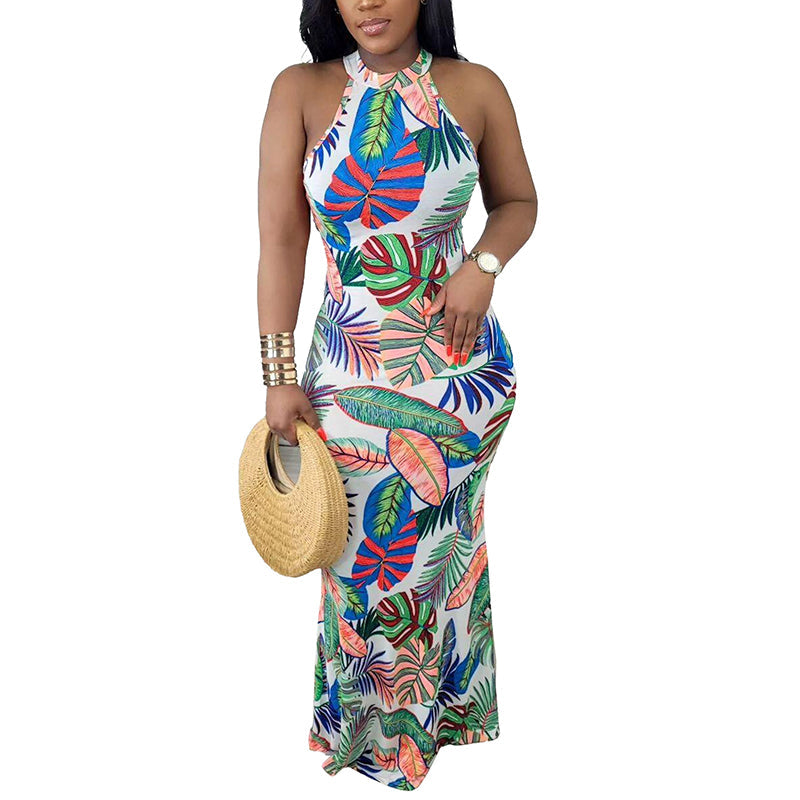 Robe d'impression florale de simplicité décontractée
