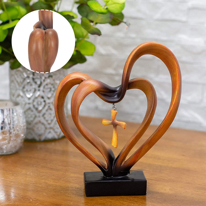 Pâques Jésus Coeurs Entrelacés Croix