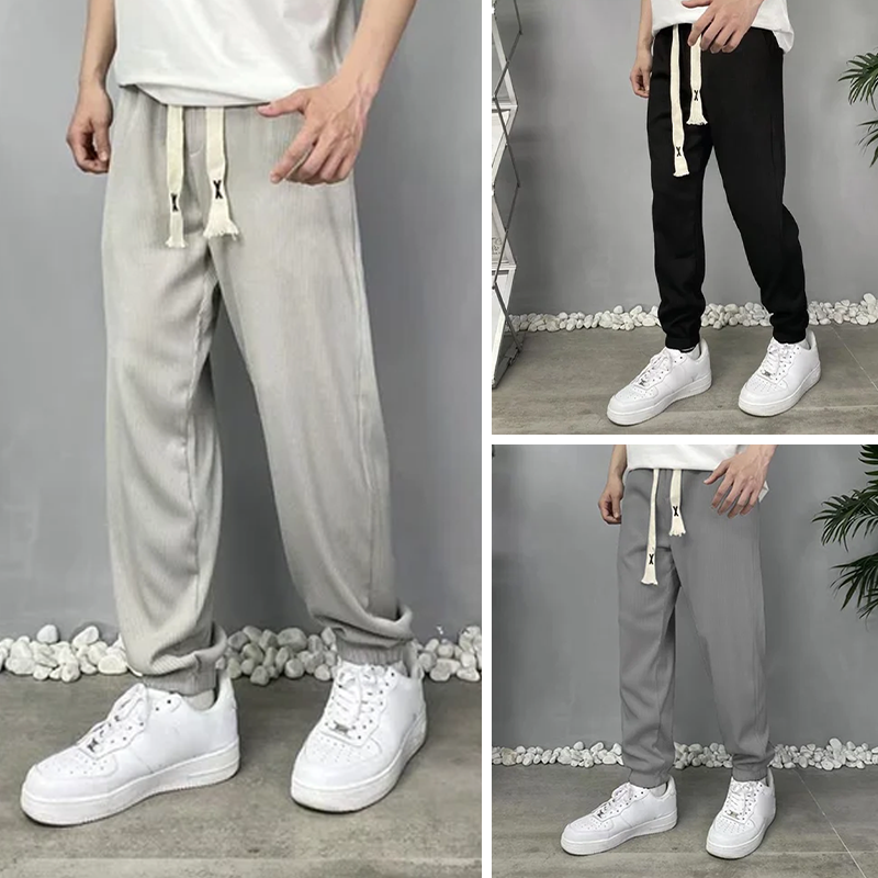 Pantalon ample en soie glacée