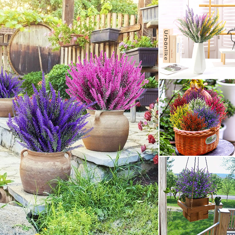 Fleurs de lavande artificielles pour l'extérieur (6 PCS)