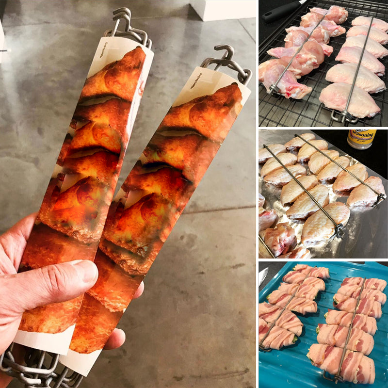 Fourchette à barbecue pour ailes de poulet (2 pièces)