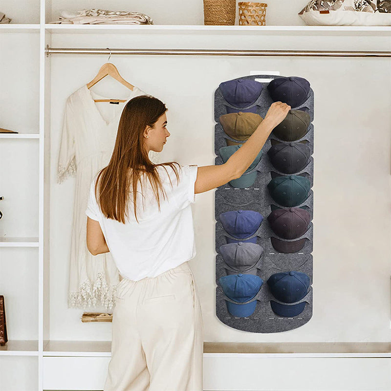 Hangende hoedenorganizer met meerdere zakken