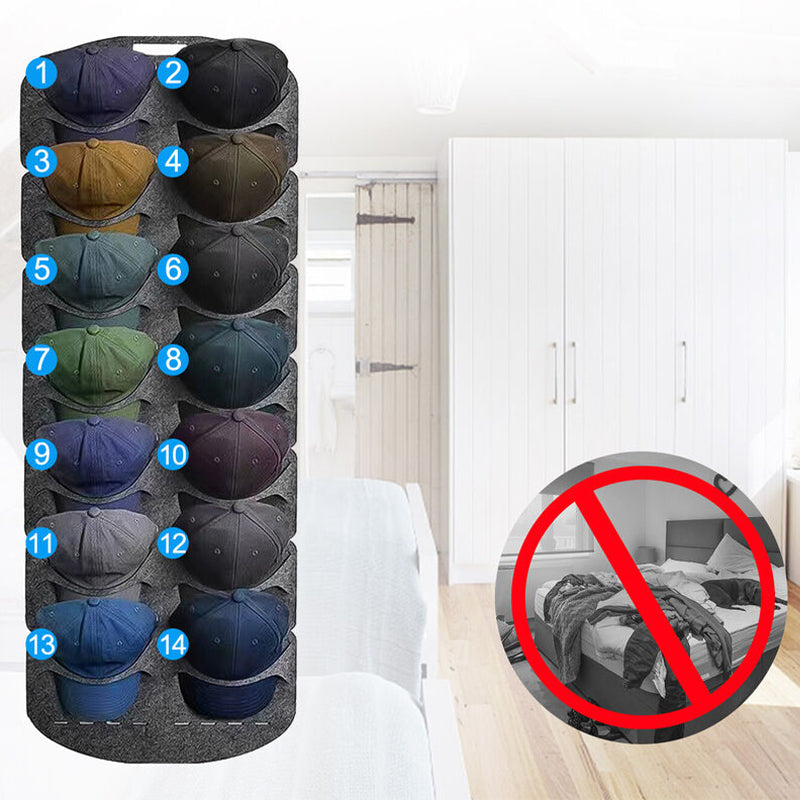 Hangende hoedenorganizer met meerdere zakken