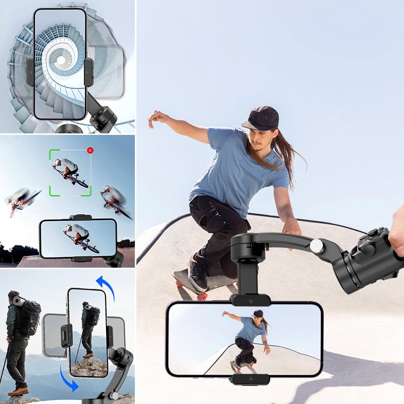 Slimme 3-assige gimbalstabilisator met AI-tracking – Professionele video-opnametool