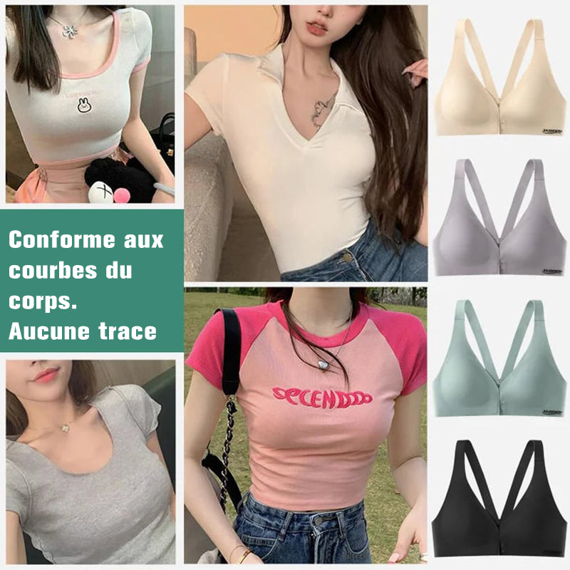 Soutien-gorge à boucle avant rassemblant et soutenant
