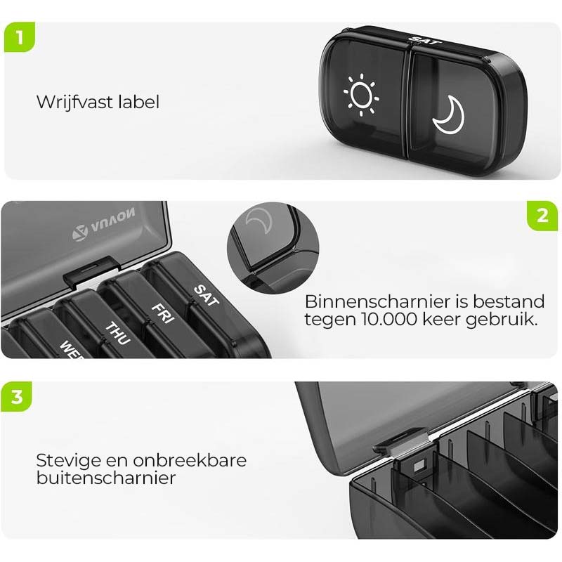 Wekelijkse pillenorganizer