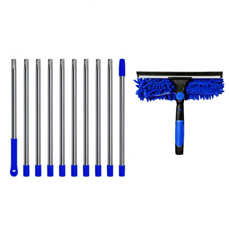 425 cm 2-in-1 intrekbare raamreinigingsborstel en schraperset