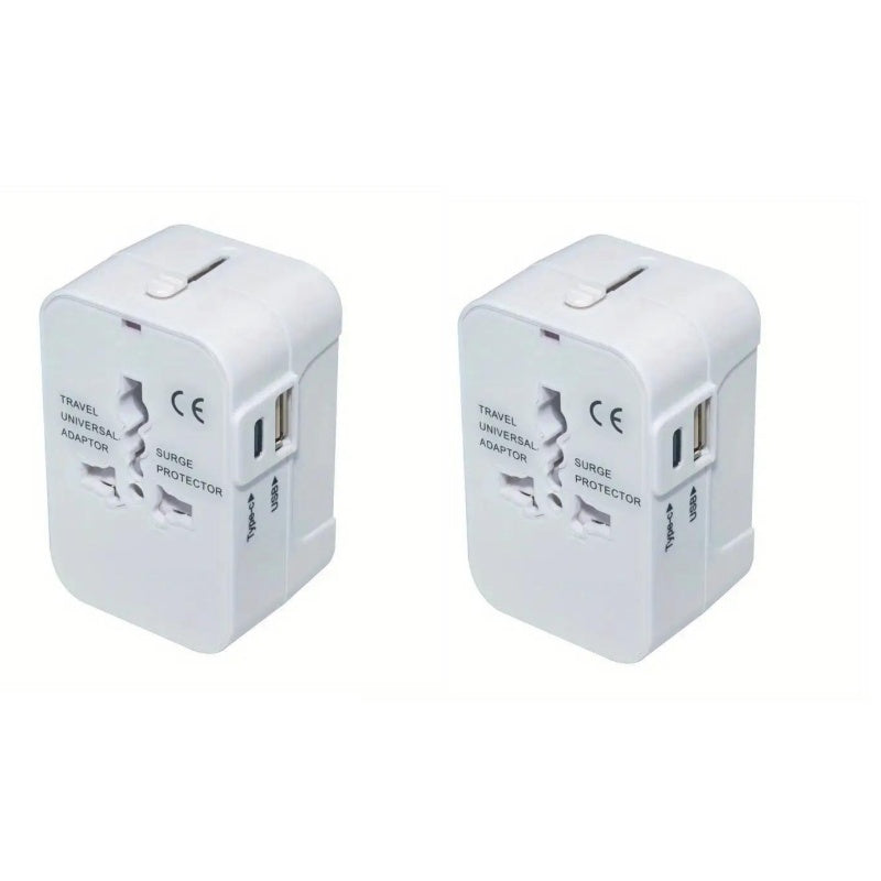 Universele reisadapter met twee USB-poorten