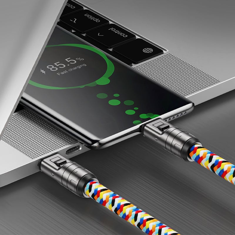 2-in-1 snellaaddatakabel en telefoonkoord