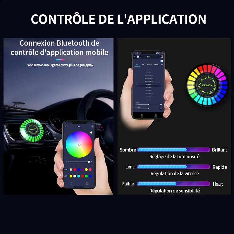 Lumière de parfum de contrôle du son RVB