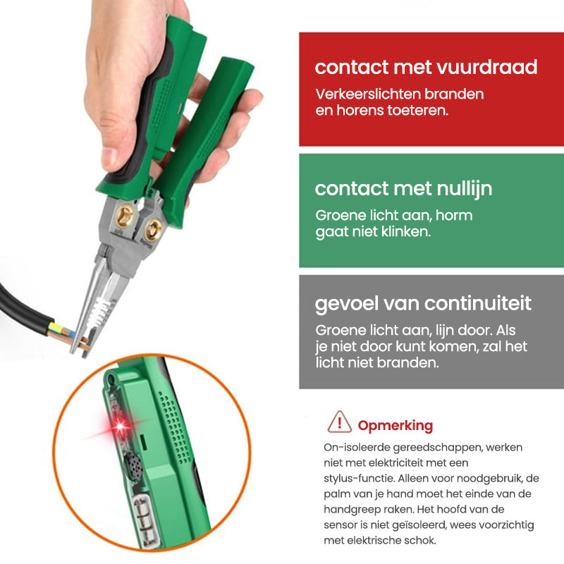 8-in-1 robuuste draadstriptang met spanningstest