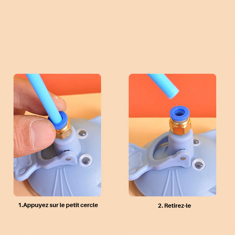 Jouet drôle de bâton de chat avec baguette détachable et base de ventouse