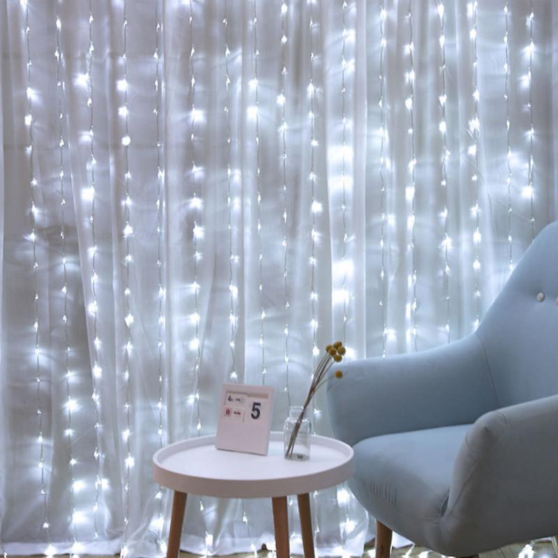 Guirlande lumineuse étanche à 320 LED 3M 10 lignes 8 modes cascade