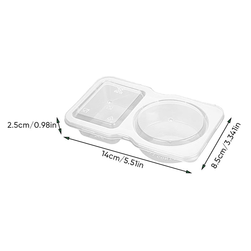 Snackcontainers met dubbele compartimenten en deksels