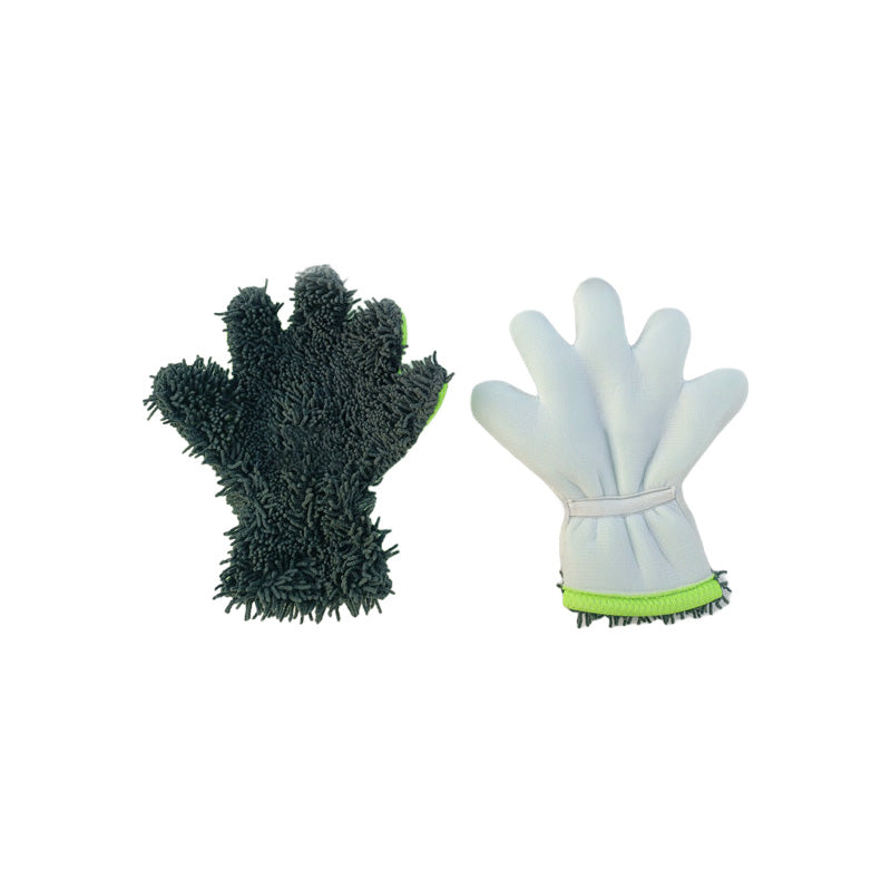 Gants de lavage de voiture double face à cinq doigts