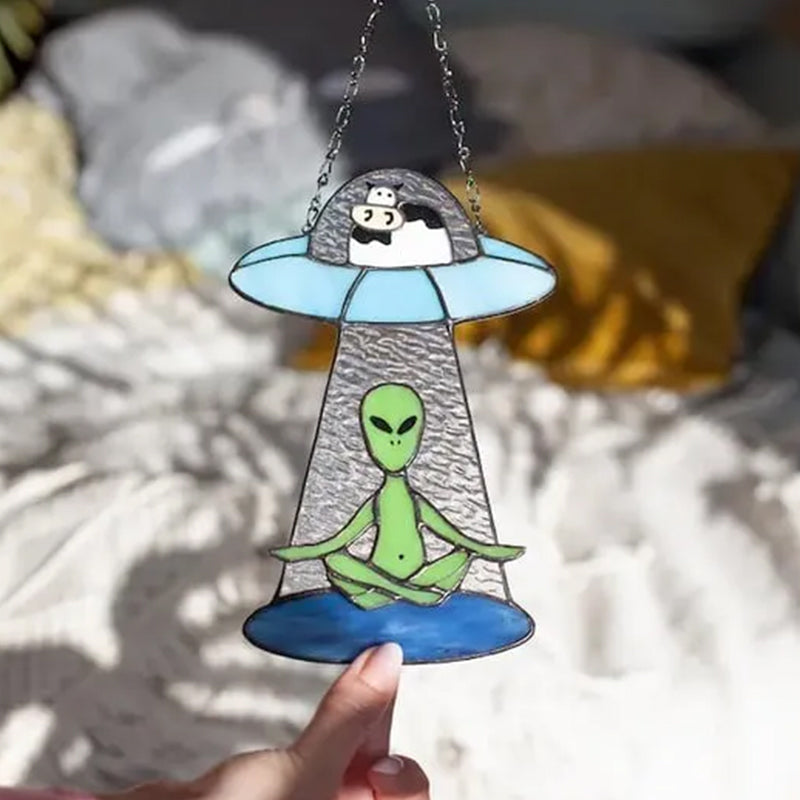 Creatieve buitenaardse koe hanger