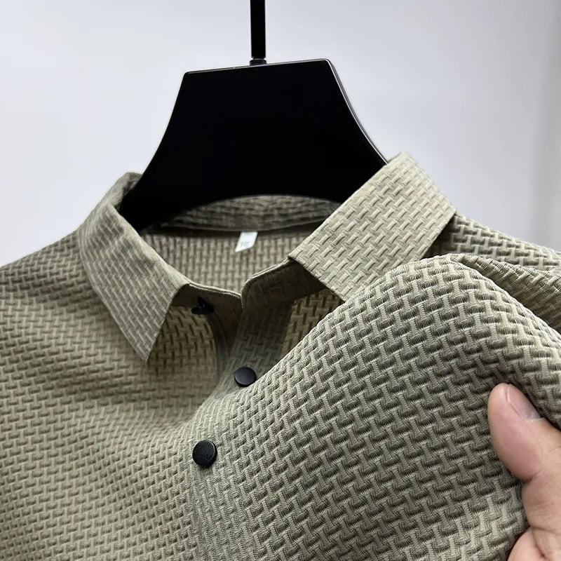 T-shirt à manches courtes en maille de soie glacée