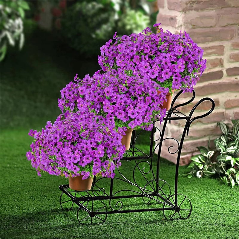 Kunstmatige bloem (12pcs/set), UV-bestendige kleurrijke nepbloem