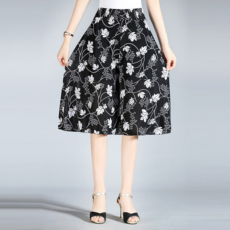Jupe-culotte large style vintage pour femmes