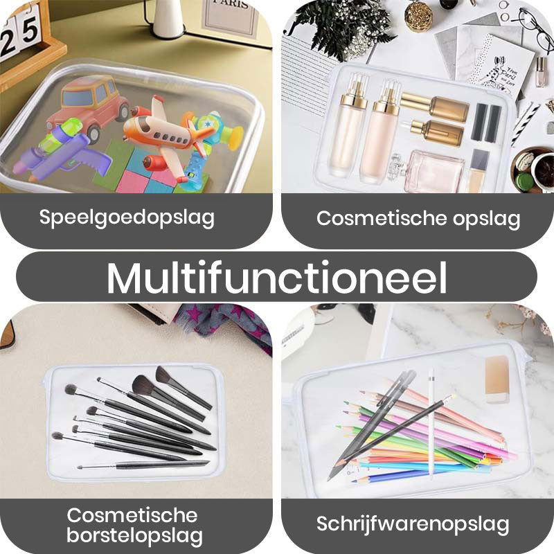 Grote capaciteit rits opbergdoos set