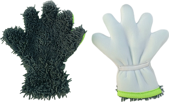 Gants de lavage de voiture double face à cinq doigts